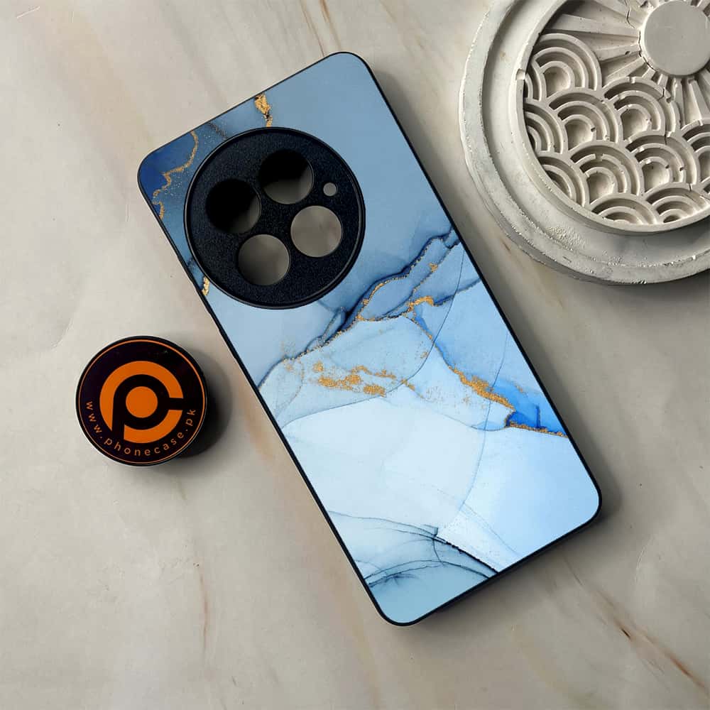OnePlus 13 - Blue Marble Series - Premium Metal Printed soft Bumper shock Proof Case
