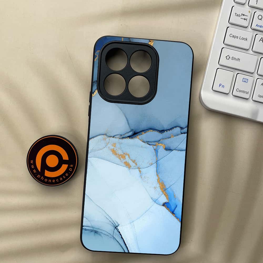 Honor X5b Plus - Blue Marble Series - Premium Metal  Printed soft Bumper shock Proof Case