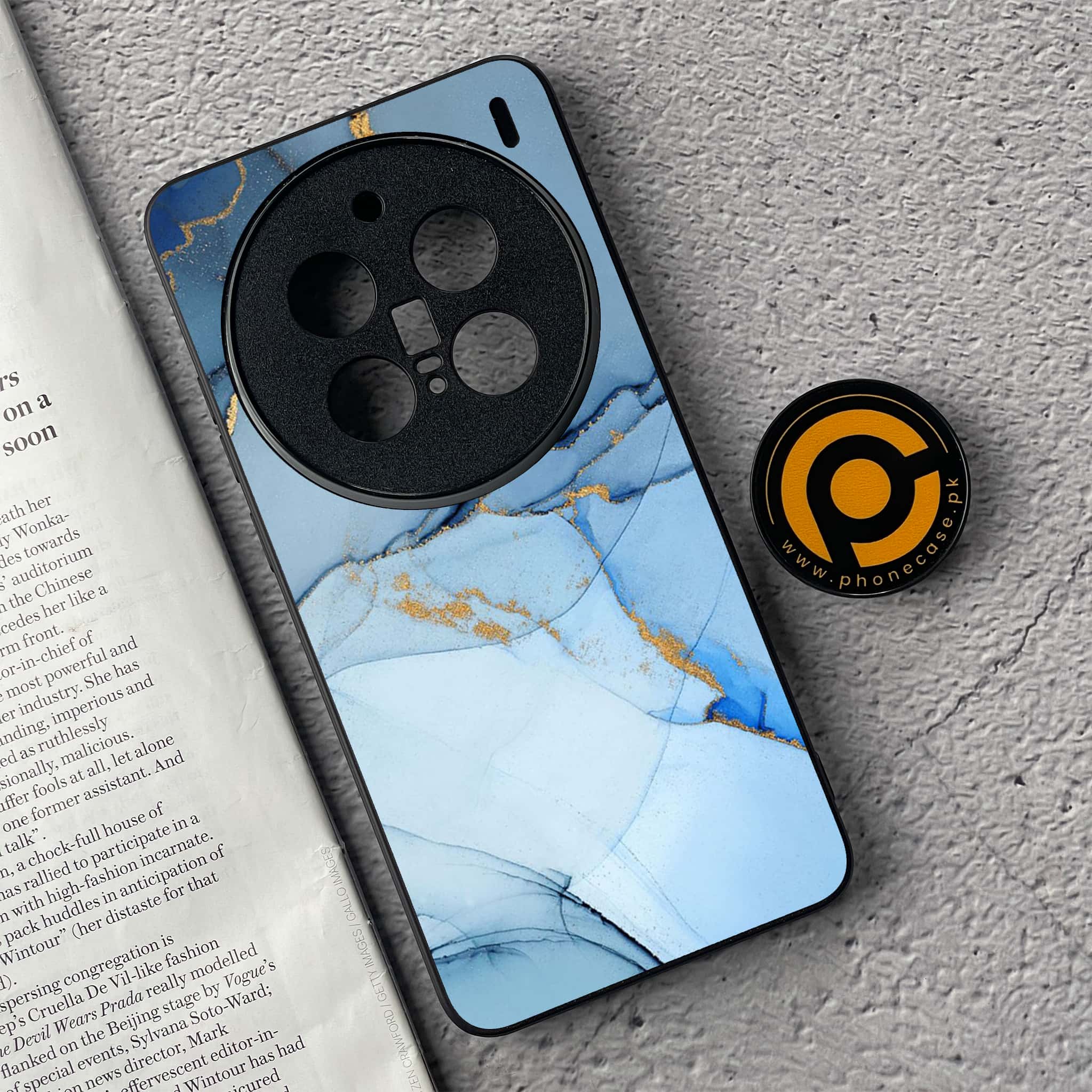 Vivo X200 Pro - Blue Marble Series - Premium Metal  Printed soft Bumper shock Proof Case