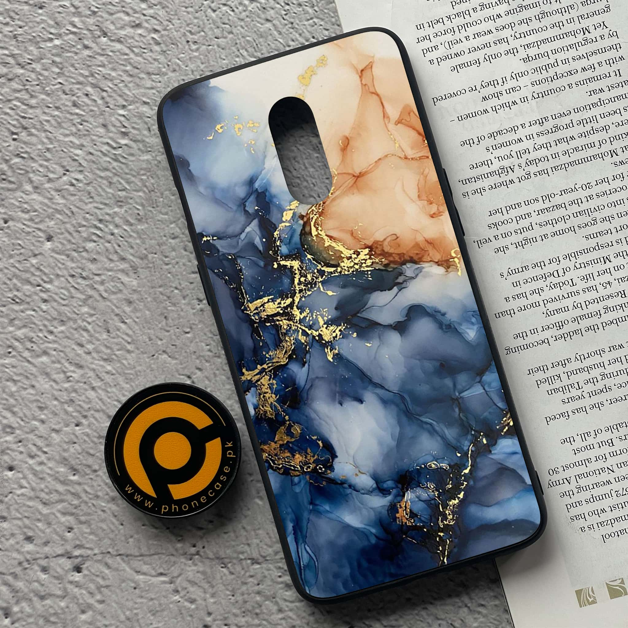 OnePlus 7 - Blue Marble Series - Premium Printed Glass soft Bumper shock Proof Case