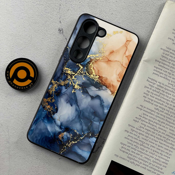 Vivo Y04 - Blue Marble Design 9  - Premium Metal Printed Soft Bumper Shockproof Case CS-35942