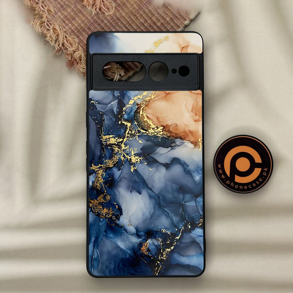 Google Pixel 7 Pro - Blue Marble Design 9  - Premium Metal Printed soft Bumper Shock Proof Case CS-35717