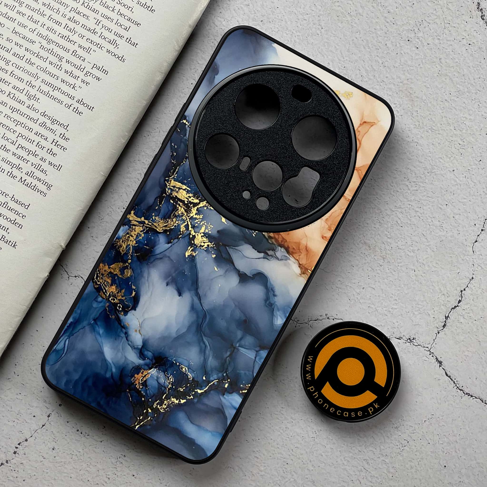 Xiaomi 15 Ultra - Blue Marble Series - Premium Metal Printed Soft Bumper Shockproof Case