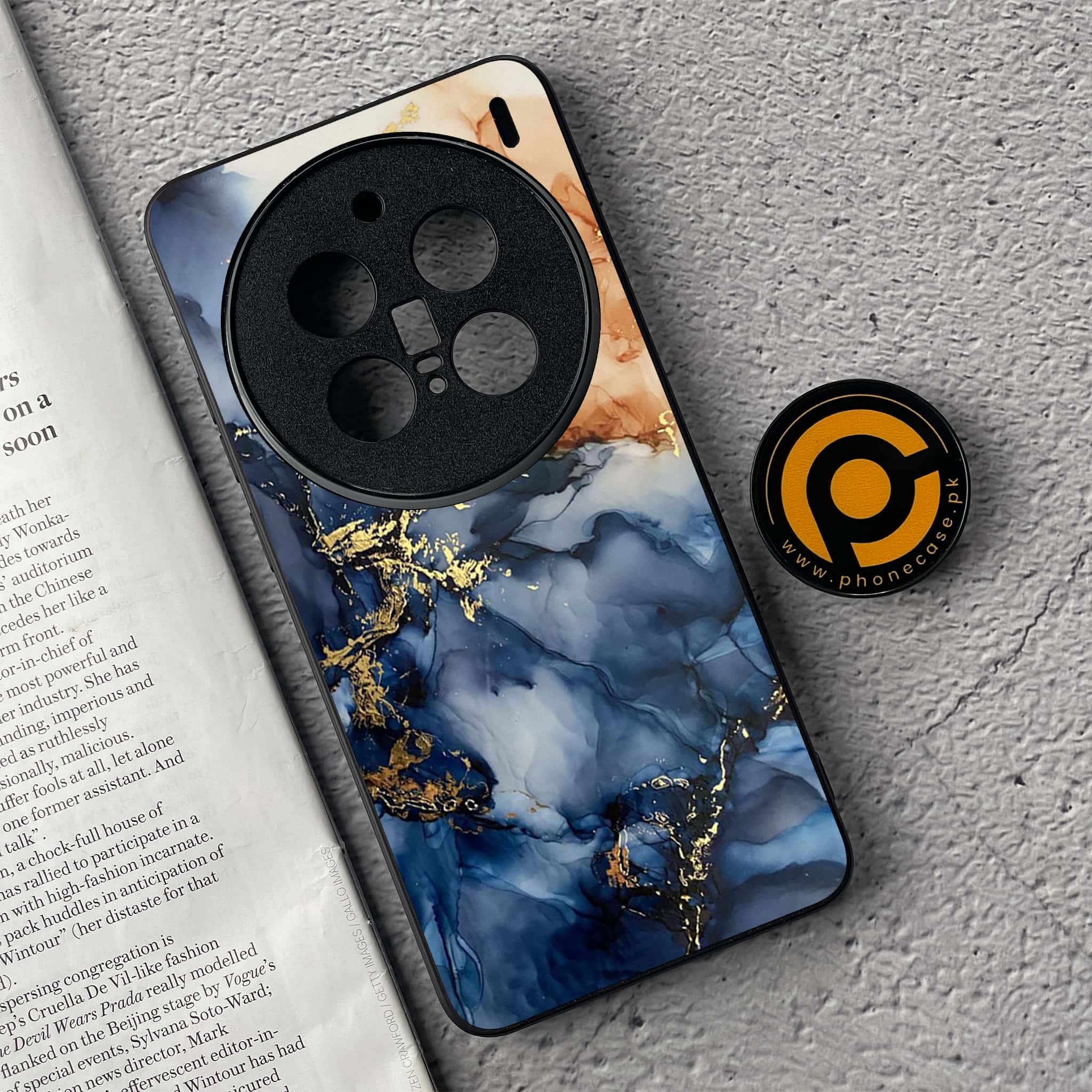 Vivo X200 Pro - Blue Marble Series - Premium Metal  Printed soft Bumper shock Proof Case
