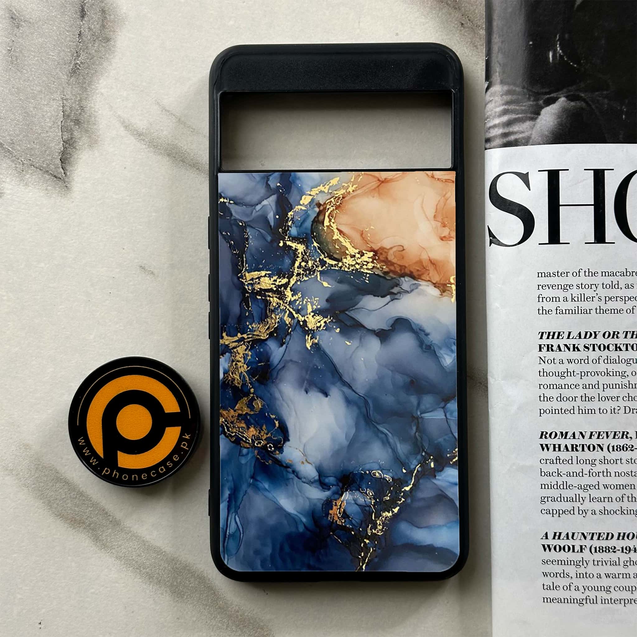 Google Pixel 8a - Blue Marble Series - Premium Printed soft Bumper Shock Proof Case