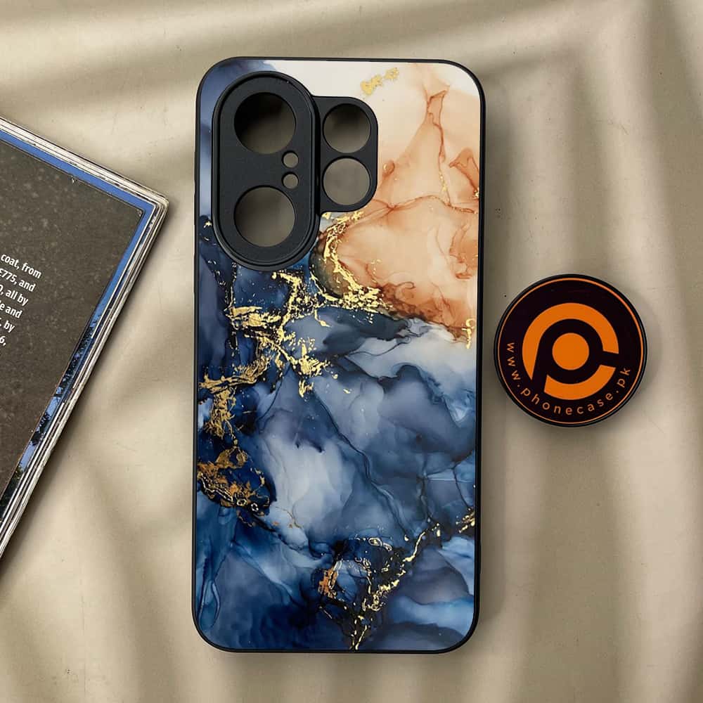 Vivo X200 FE - Blue Marble Series - Premium Metal Printed soft Bumper Shock Proof Case