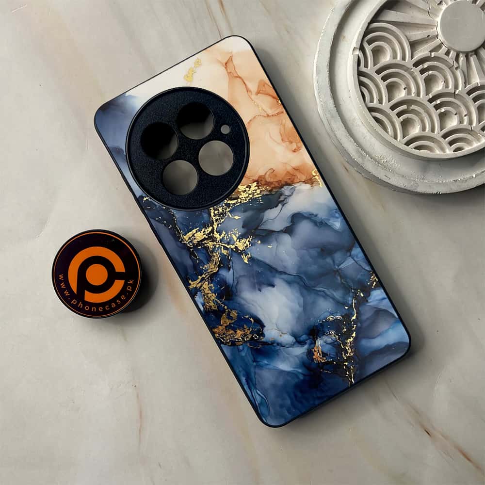 OnePlus 13 - Blue Marble Series - Premium Metal Printed soft Bumper shock Proof Case
