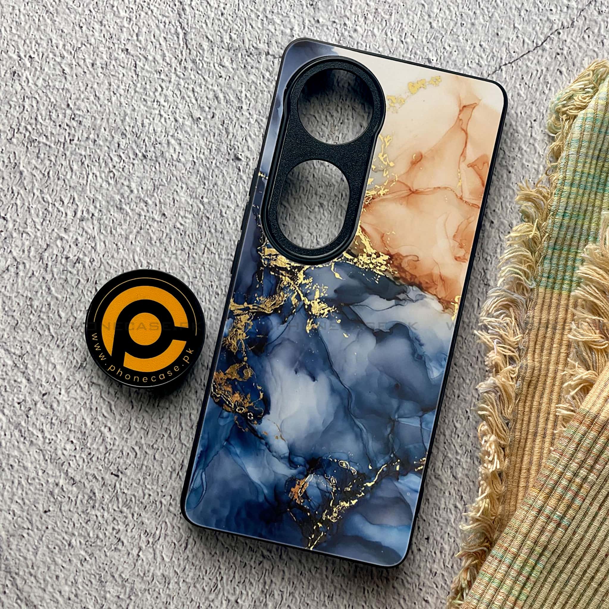 Vivo V40 Pro - Blue Marble Series - Premium Metal Printed soft Bumper shock Proof Case