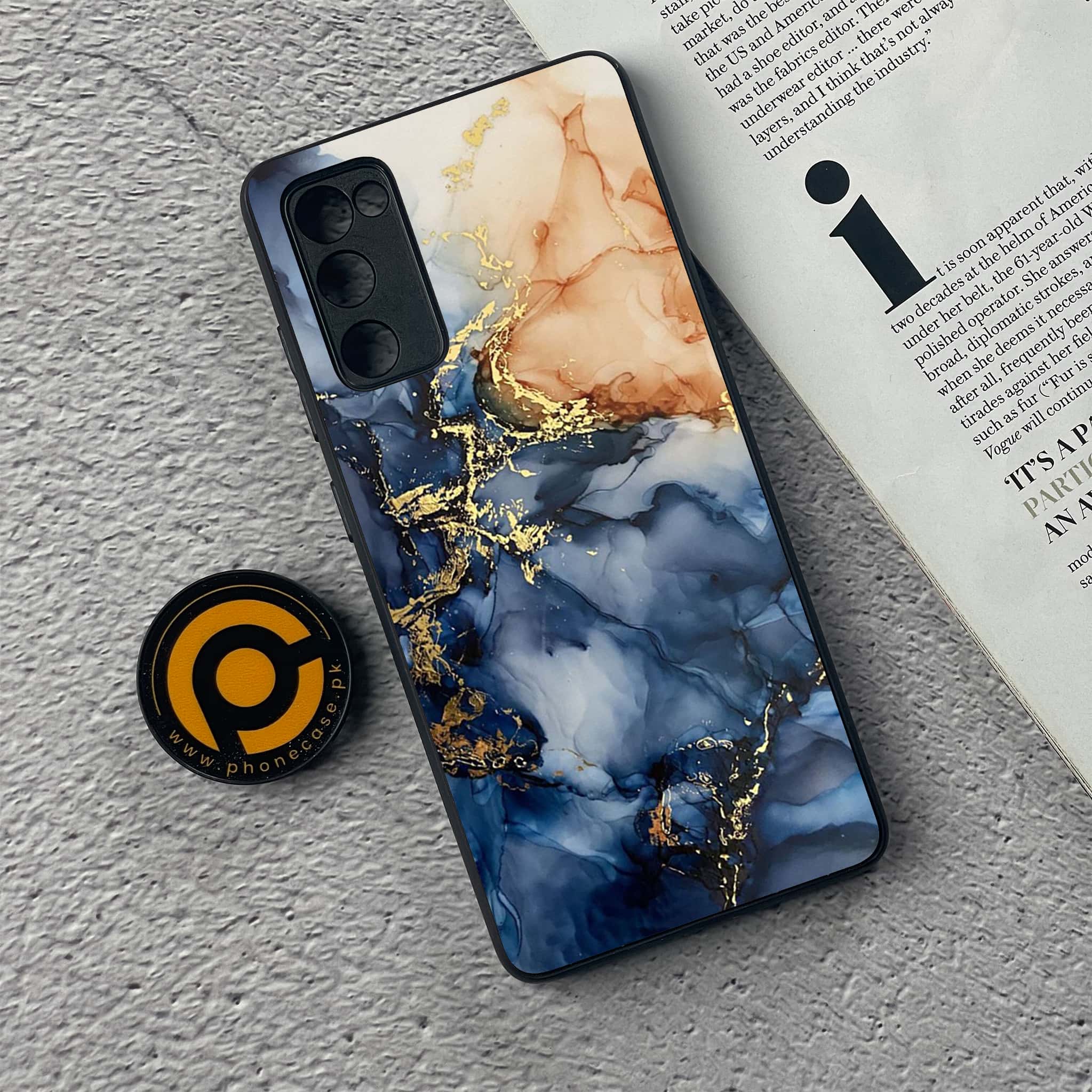 Samsung Galaxy S20 FE - Blue Marble Series - Premium Printed Glass soft Bumper shock Proof Case