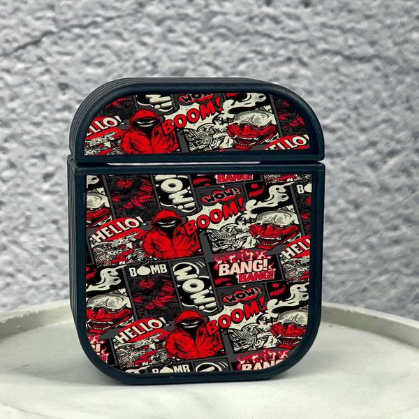 Apple Airpods 1/2 Case - Boom Red - Front Back Premium Print