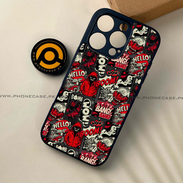 iPhone 16 Pro - Boom Red - Premium Printed Glass soft Bumper shock Proof Case