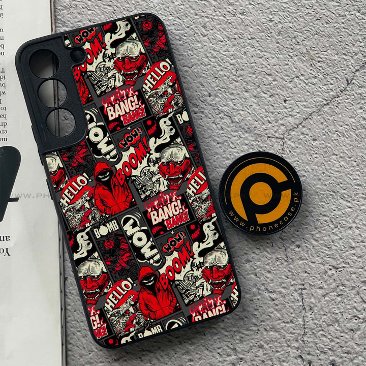 Samsung Galaxy S22 - Boom Red - Premium Metal Printed soft Bumper shock Proof Case