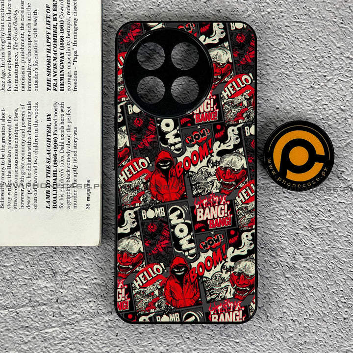 Tecno Spark 30 Pro - Boom Red - Premium Printed Metal soft Bumper shock Proof Case