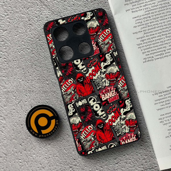 Infinix Note 30 Pro - Boom Red - Premium Metal Printed soft Bumper shock Proof Case  CS-35078