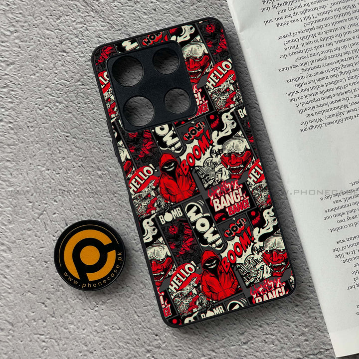 Infinix Note 30 Pro - Boom Red - Premium Metal Printed soft Bumper shock Proof Case