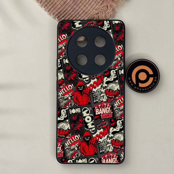 Honor X9c 5G - Boom Red - Premium Metal Printed soft Bumper shock Proof Case CS-42286