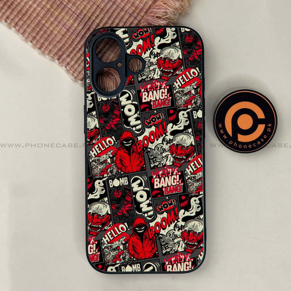 iPhone 17 - Boom Red - Premium Metal Printed soft Bumper shock Proof Case
