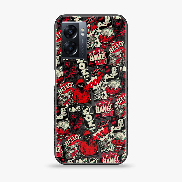 Oppo A77 4G - Boom Red -  Premium Printed Metal soft Bumper shock Proof Case