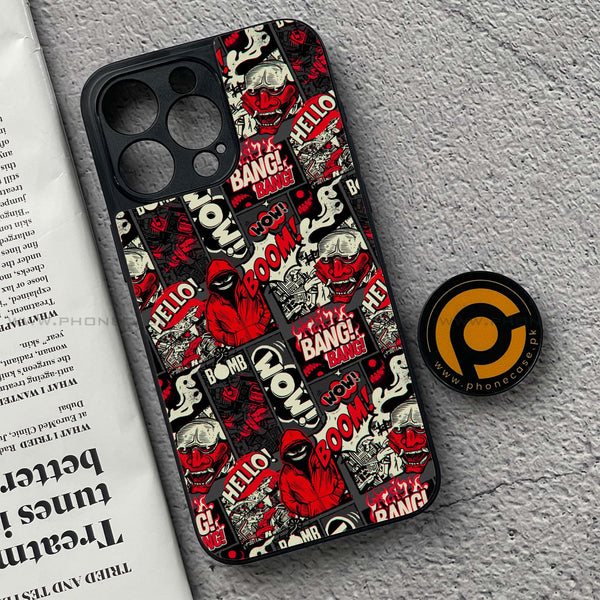 iPhone 15 Pro Max - Boom Red - Premium Metal Printed soft Bumper shock Proof Case
