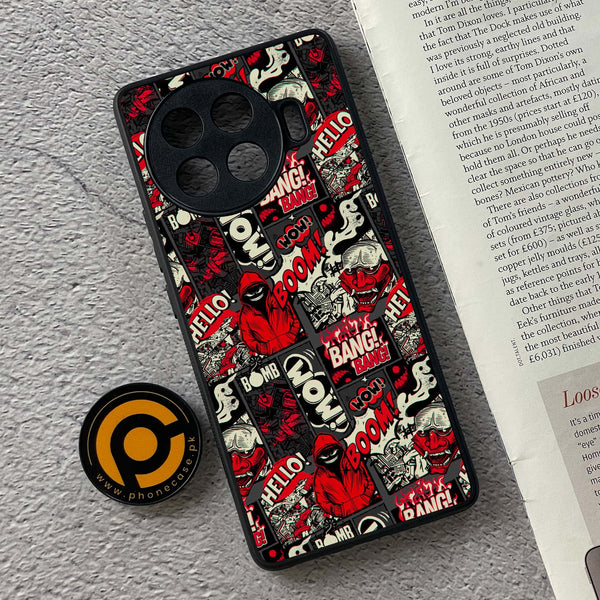 Tecno Spark 20 Pro Plus - Boom Red -  Premium Printed Metal soft Bumper shock Proof Case  CS-33894