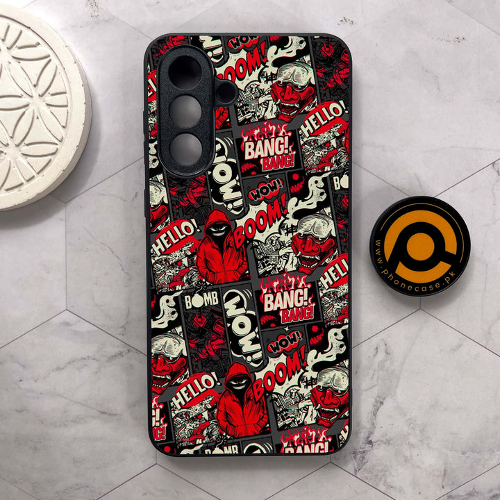 Samsung Galaxy A36 5G - Boom Red - Premium Metal Printed soft Bumper shock Proof Case