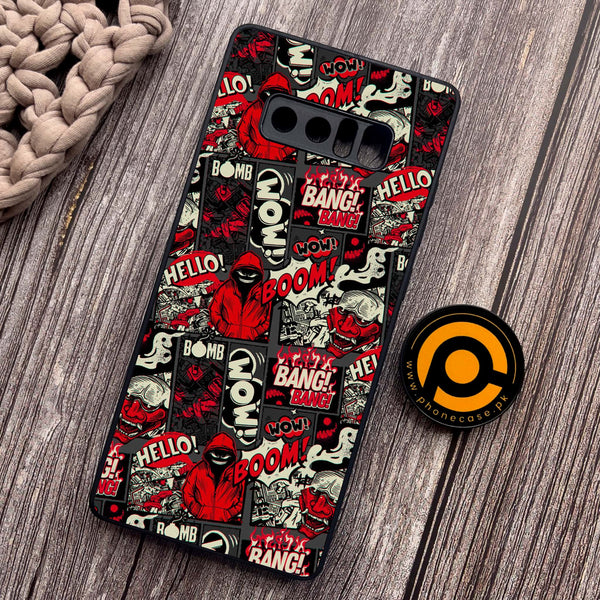 Samsung Galaxy Note 8 - Boom Red - Premium Metal Printed soft Bumper shock Proof Case