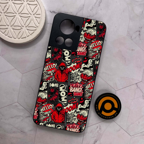 OnePlus 10R -  Boom Red  - Premium Metal Printed soft Bumper shock Proof Case