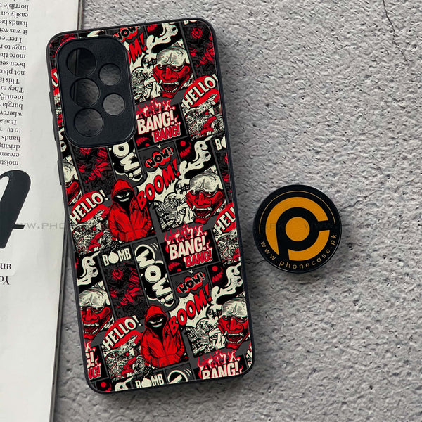 Samsung Galaxy A33 - Boom Red - Premium Printed Glass soft Bumper Shock Proof CaseCS-45795