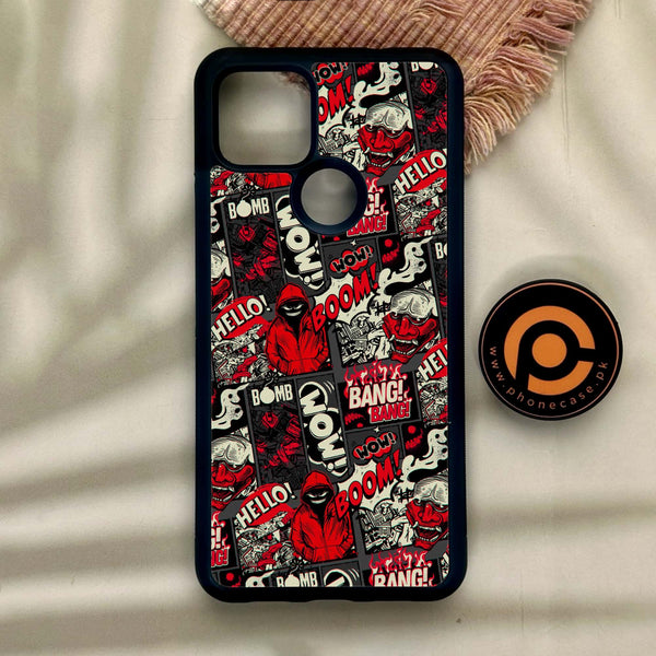 Google Pixel 4a 5G - Boom Red - Premium Metal Printed Soft Bumper Shock Proof Case