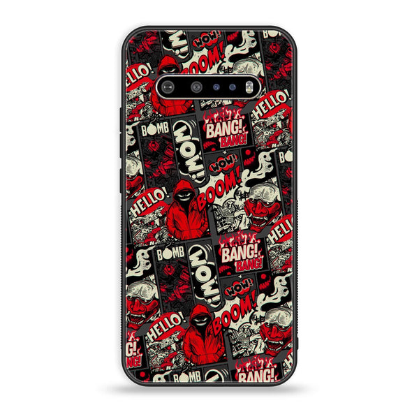 LG V60 - Boom Red - Premium Printed Glass soft Bumper Shock Proof Case