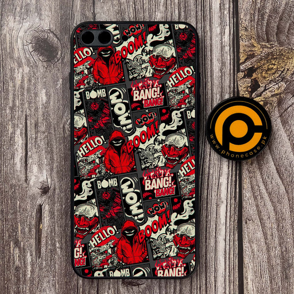 iPhone 7 Plus - Boom Red - Premium Metal Printed soft Bumper shock Proof Case