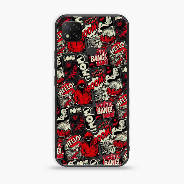 Xiaomi Redmi 9C - Boom Red -  Premium Printed Metal soft Bumper shock Proof Case