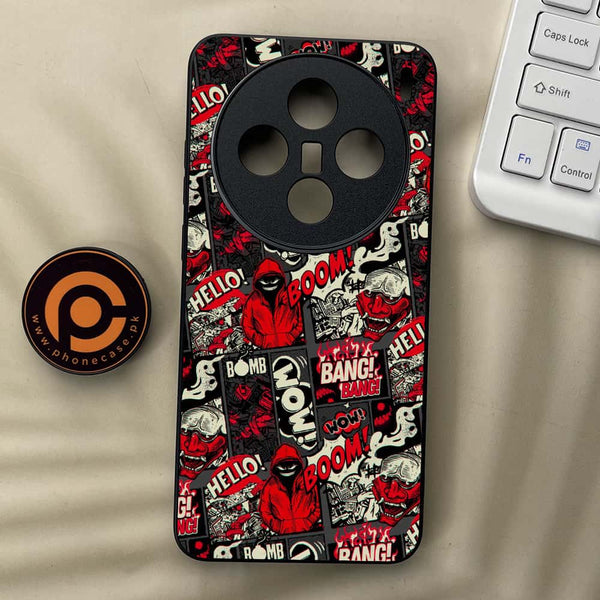 Vivo X200 - Boom Red - Premium Metal  Printed soft Bumper shock Proof Case