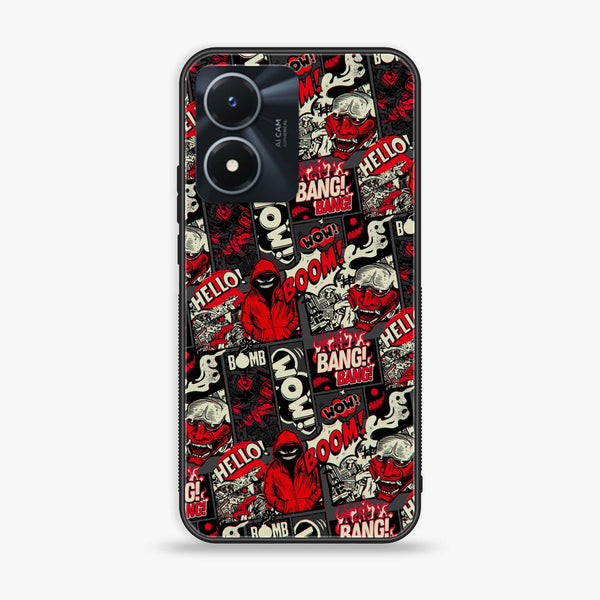 Vivo Y02s - Boom Red -  Premium Printed Metal soft Bumper shock Proof Case