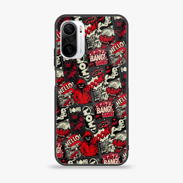 Xiaomi Poco F3 - Boom Red -  Premium Printed Metal soft Bumper shock Proof Case CS-31040 CS-31041
