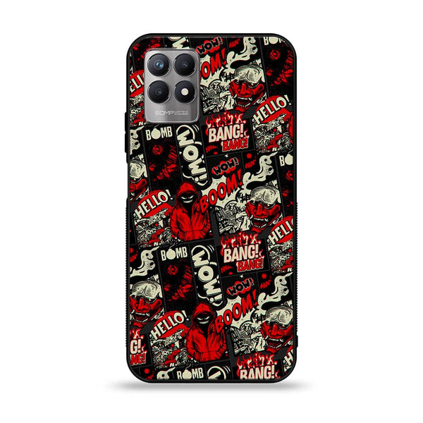 Realme Narzo 50 - Boom Red - Premium Printed Glass soft Bumper shock Proof Case