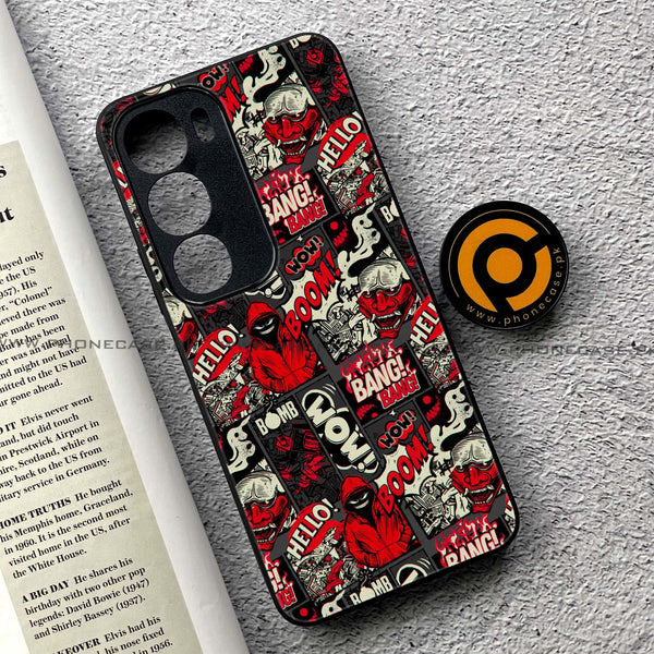 Vivo Y19s Pro - Boom Red - Premium Metal Printed soft Bumper shock Proof Case