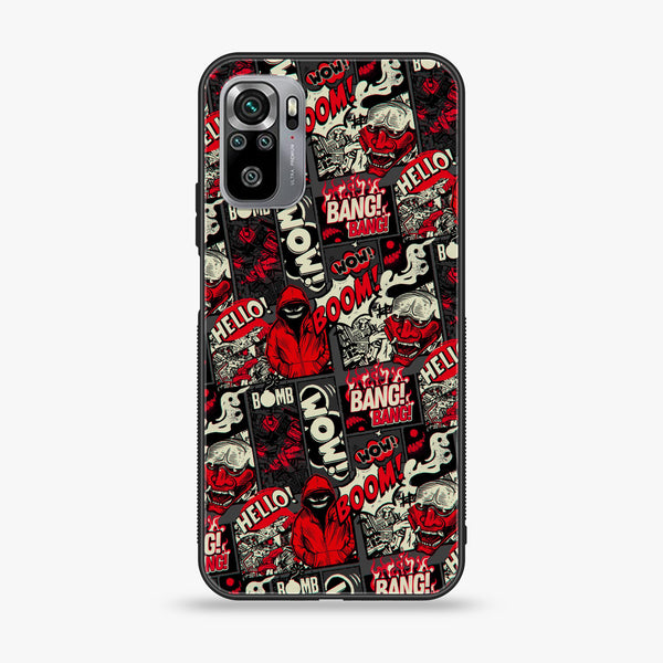 Xiaomi Redmi Note 10S -  Boom Red - Premium Printed Glass soft Bumper shock Proof Case
