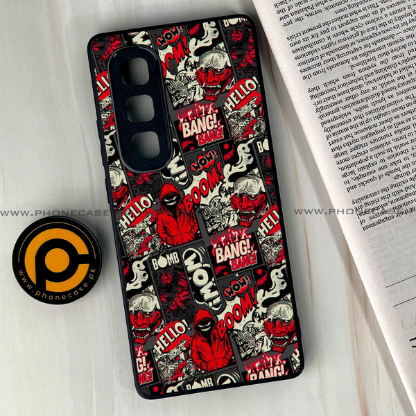 Infinix Hot 60 Pro Plus - Boom Red - Premium Metal Printed soft Bumper shock Proof Case