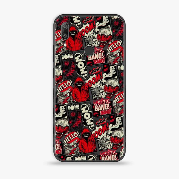 Huawei Y7 Prime (2019) - Boom Red - Premium Printed Glass soft Bumper shock Proof Case CS-45877