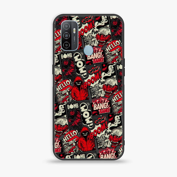 Oppo A53 - Boom Red -  Premium Printed Metal soft Bumper shock Proof Case