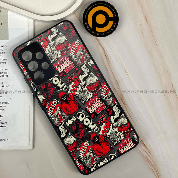 Samsung Galaxy A32 - Boom Red - Premium Printed Glass soft Bumper shock Proof Case
