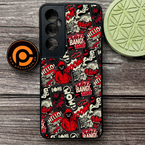 Realme C65  - Boom Red - Premium Metal Printed soft Bumper shock Proof Case