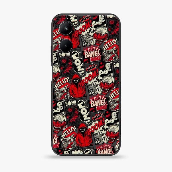 Realme C33 - Boom Red -  Premium Printed Metal soft Bumper shock Proof Case