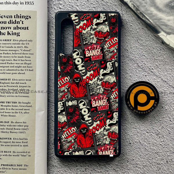 LG G9 - Boom Red - Premium Metal Printed soft Bumper shock Proof Case