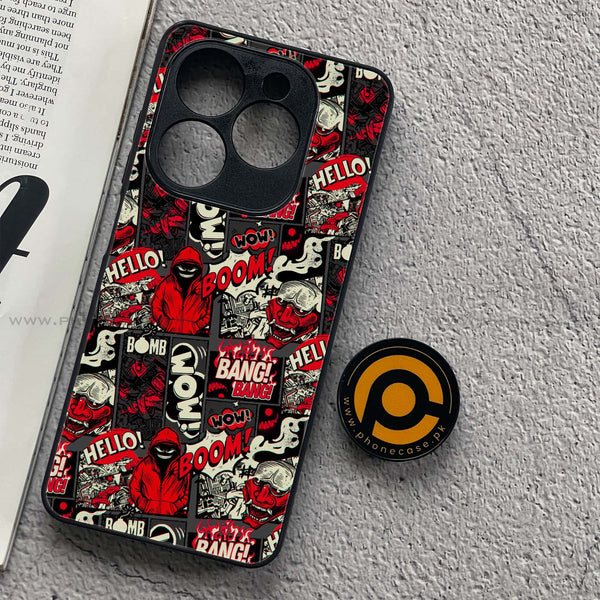 Realme C61 - Boom Red - Premium Metal Printed soft Bumper shock Proof Case