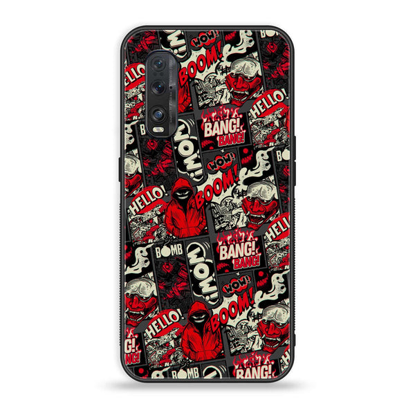 Oppo Find X2 - Boom Red -  Premium Printed Metal soft Bumper shock Proof Case