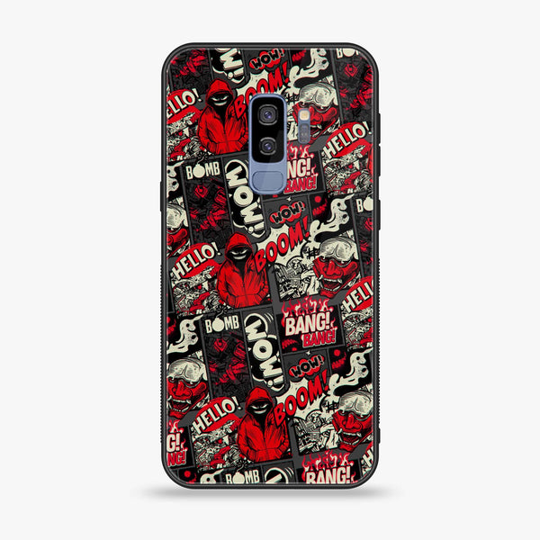 Samsung Galaxy S9 Plus - Boom Red - Premium Printed Glass soft Bumper Shock Proof Case