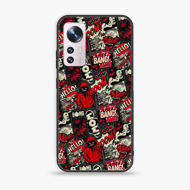 Xiaomi 12X - Boom Red -  Premium Printed Metal soft Bumper shock Proof Case