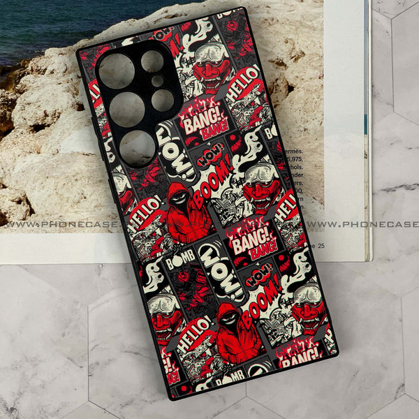 Samsung Galaxy S24 Ultra - Boom Red - Premium Metal Printed soft Bumper shock Proof Case  CS-35064